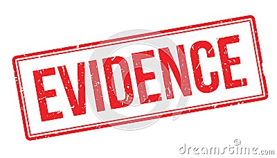 Evidence rubber stamp Vector Illustration