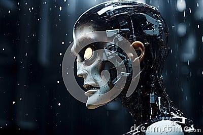 Evil Ai artificial intelligence human shape challenging human perceptions Ai Generated Stock Photo