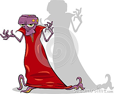 Evil alien cartoon character Vector Illustration