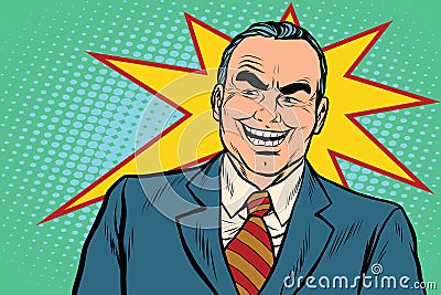 Evil boss laughs Vector Illustration