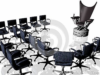 Evil chair of your boss Stock Photo