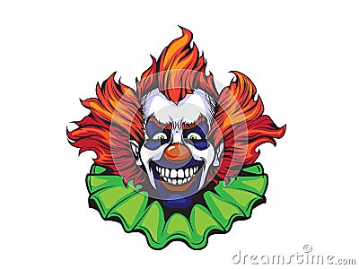 Evil clown halloween illustration Cartoon Illustration