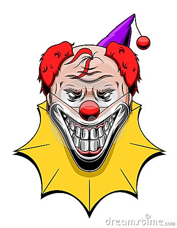 Evil clown Vector Illustration