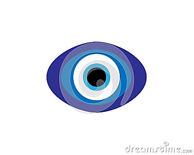 Turkish evil eye symbol - The Nazar Boncuk charm symbol in hand/drawn style - vector evil bead icon Vector Illustration