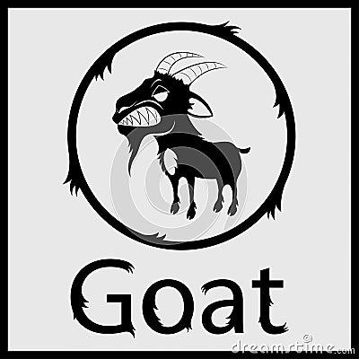 Evil Goat Vector Illustration