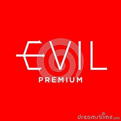 Evil hell logo icon design illustration Cartoon Illustration