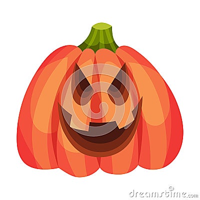 Evil intentions on a jack lantern. Vector illustration. Vector Illustration