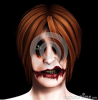 Evil Psychotic Women Stock Photo