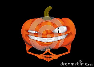 Evil pumpkin Stock Photo