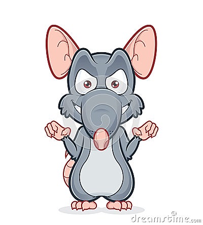 Evil rat Vector Illustration