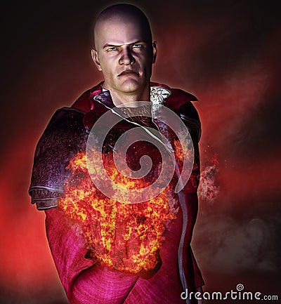 Evil sorcerer Stock Photo