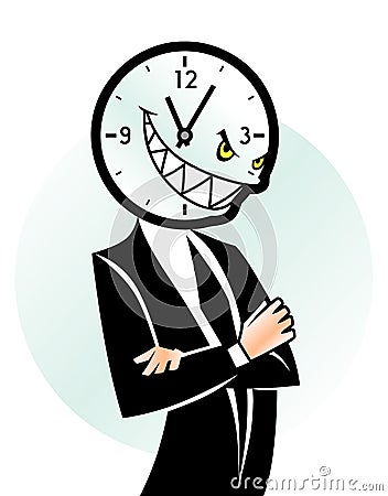 Evil time Vector Illustration