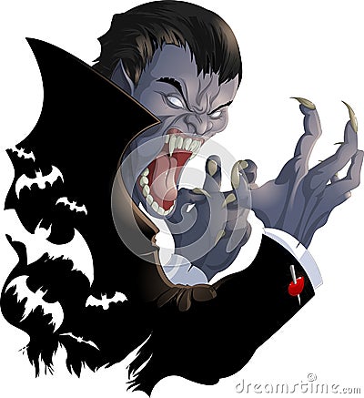 Evil vampire picture Vector Illustration