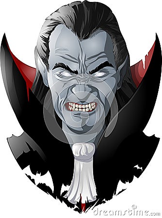 Evil vampire picture Vector Illustration