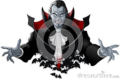Evil vampire picture Vector Illustration