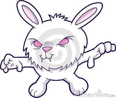 Evil Vampire Rabbit Vector Vector Illustration