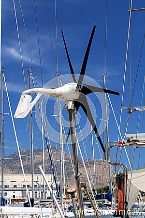Sailboat propeller Editorial Stock Photo
