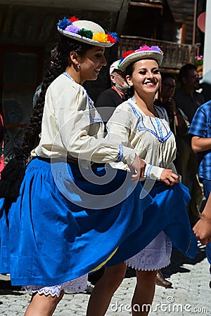 Traditional Bolivian Dancers Editorial Stock Photo