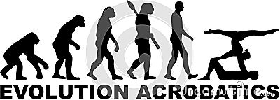 Evolution Acrobatics Vector Illustration