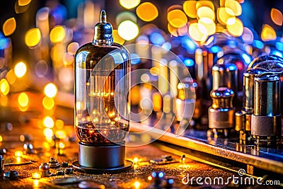 Evolution of Computer Processing Power A Visual Comparison of Old and New Processors with Stunning Bokeh Background Stock Photo