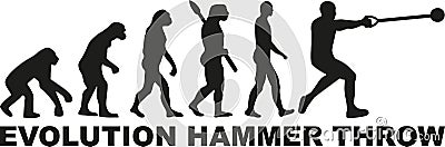 Evolution hammer throw Vector Illustration