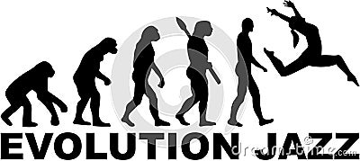Evolution jazz dancing Vector Illustration