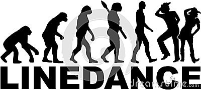 Evolution Line dance Vector Illustration