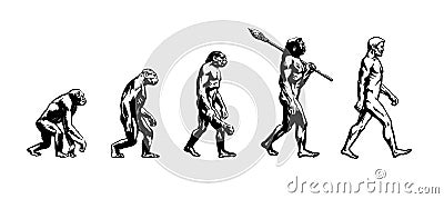 Evolution of man Vector Illustration