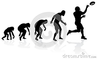 Evolution of the Quarterback. Vector Illustration