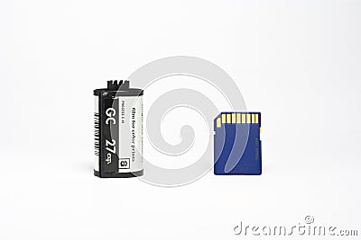 Evolution of the roll film Stock Photo