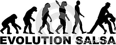 Evolution salsa dancing Vector Illustration