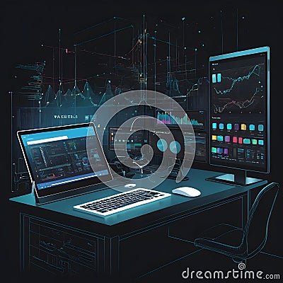 Evolution of Software UI: From Code to AI. Stock Photo