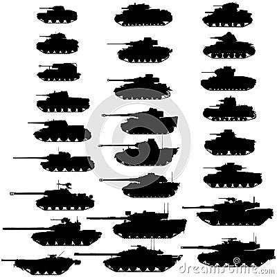 Evolution of the tank. Detailed vector illustration Vector Illustration