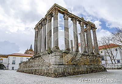 Evora, Portugal. Roman Temple Diana Stock Photo