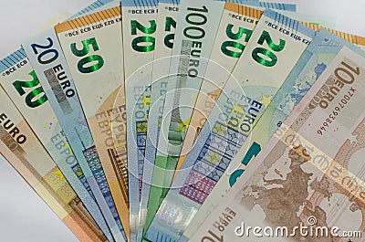 Evro Money banknotes Stock Photo