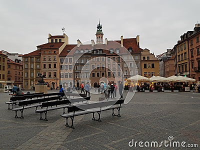 Evrope warsaw poland oldcity landmark Editorial Stock Photo