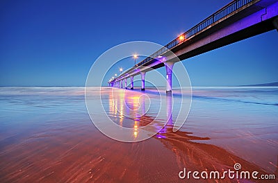 New Brighton Pier Christchurch Stock Photo