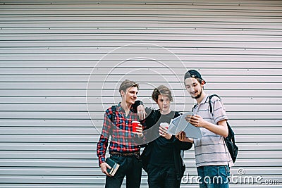 Exam prep education urban teenagers Stock Photo