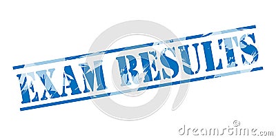 Exam results blue stamp Stock Photo