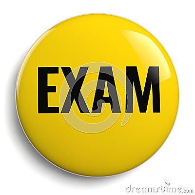 Exam Round Symbol Isolated Stock Photo