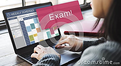 Exam Schedule Education Planning Remember Concept Stock Photo