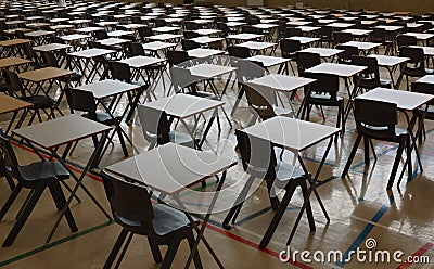 Exam tables Stock Photo