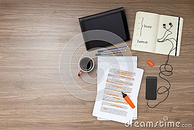 Exam week background Stock Photo