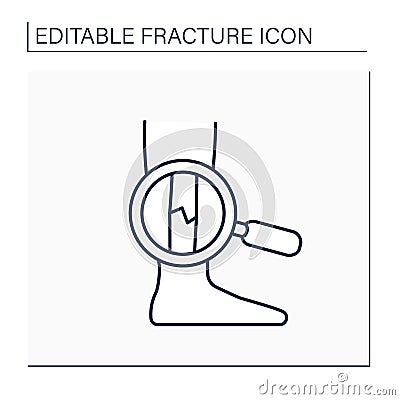 Examination line icon Vector Illustration