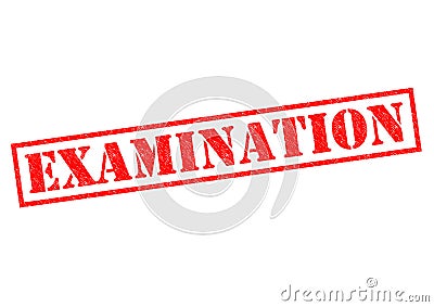 EXAMINATION Rubber Stamp Stock Photo