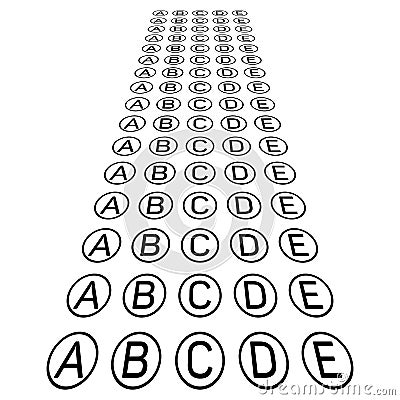 Examination test sheet. Education concept Vector Illustration