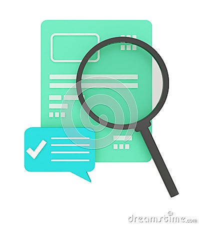 Examine and concur on the investment contract documentation,3d rendering Stock Photo