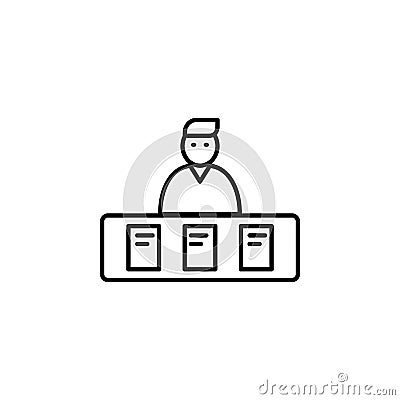 examiner. Element of job interview icon for mobile concept and web apps. Thin line examiner can be used for web and mobile Stock Photo