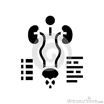 examining genitourinary system glyph icon vector illustration Vector Illustration