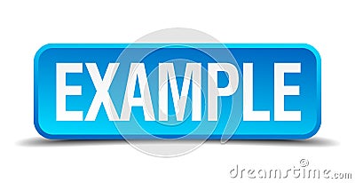example blue square isolated button Vector Illustration
